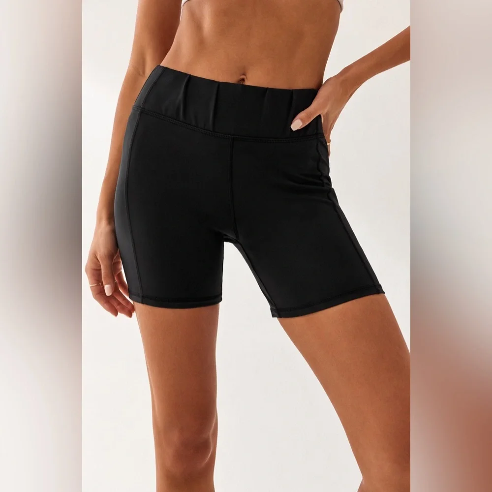 FP Movement Black High Rise Biker Shorts 4.5” Inseam Size M